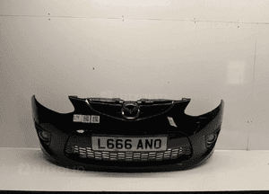 Zderzak przód przedni mazda 2 ii de A3F czarny halogeny 1