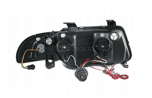Lampy reflektory soczewkowe do audi A4 od 1994 do 1998 roku  black nowe . 5