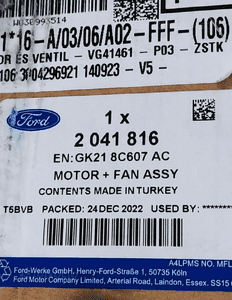 FORD TRANSIT CUSTOM 2.0 2.2 WENTYLATORY CHŁODNICY WIATRAK ORYGINAŁ 13