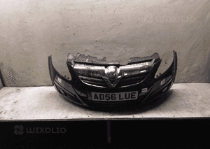 Zderzak przód przedni opel corsa d Z20R czarny halogeny 1
