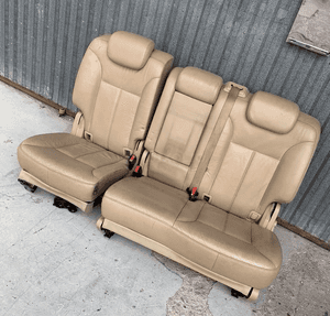 mercedes GL x 164 kanapa 2/1 tylna zagłówek siedzisko fotel skórzany BEŻOWA beż 1