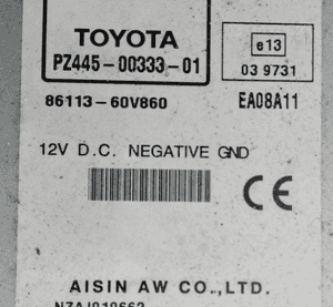 Toyota Avensis T27 radio WMA MP3 SD USB TNS510PZ445-00333-01 3