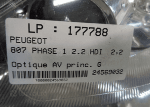 Lampa przednia lewa PEUGEOT 807 '02-07 europejska, oryginalna 4