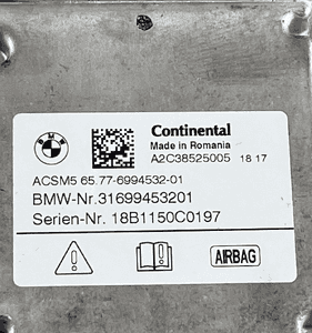 Sensor poduszek airbag bmw 5 G30 7 G11 6994532 org 4