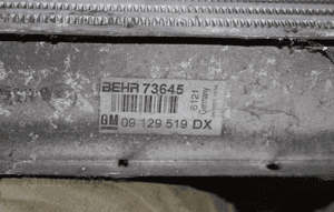 Chłodnica powietrza intercooler OPEL ZAFIRA A; OPEL ASTRA G II 1.7 DTL  09129519DX 2