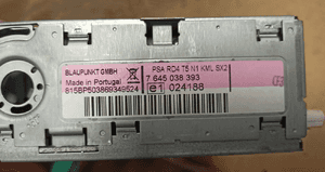 Radio blaupunkt peugeot / citroen nr 9660646477 6