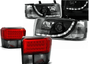 Reflektory lampy + tylne led vw T4 od 1990 do 2003 roku daylight tylne led 1