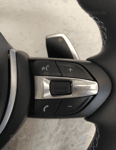 Bmw F10 F11 F20 F30 kierownica multifunkcyjna airbag skóra łopatki niebiesko czerwona nić nowa 8