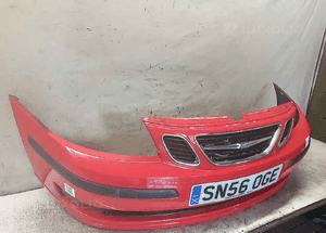 Zderzak przód przedni do saab 9-3 halogeny czerwony 4