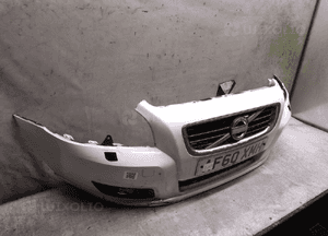 Zderzak przód przedni volvo V50 lift fl biały 614-46 halogeny 2