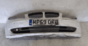 } ZDERZAK PRZÓD PRZEDNI BMW E87 SERIA 1 I LIFT FL BIAŁY ALPINEWEISS HALOGENY 1