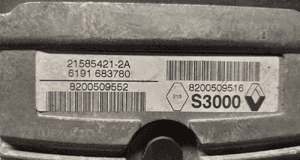 ZESTAW STARTOWY RENAULT SCENIC 1.6 KOMPUTER STEROWNIK MODUŁ BSI KARTA ORYGINAŁ 8200509552 8200606825 8