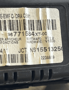 Ekran wyswietlacz citroen C3 ii 2 96771584XT org 3