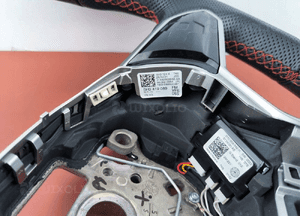 VW Volkswagen Golf 8 Kierownica Skóra Łopatki Czerwona nitka 5H0419089FM 5