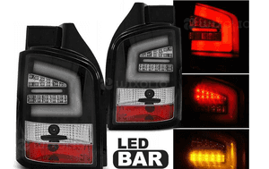 Lampy Tylne DIODOWE VW T5 03-09 BLACK LED BAR 2
