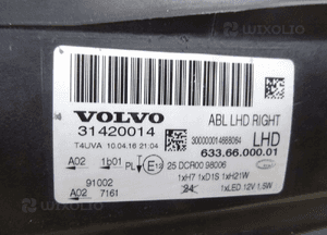 Volvo XC70 V70 S80 bi-xenon skrętny lift lampa lewy przód 31420013 llu 14