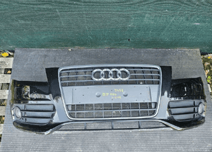 Zderzak Przód Przedni S-Line Czarny LZ9Y Atrapa Gril Kratki Halogeny Audi A4 B8 Sedan Kombi 08 9