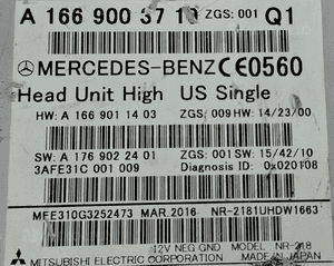 Mercedes-Benz Radio Nawigacja Multimedia NR-218 High US A1669003719 6