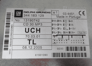 RADIO CD WYŚWIETLACZ CD30 MP3 OPEL ASTRA 3 III H 3