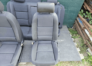 Fotele Fotel Kanapa Skladana Welur Czarny Soul Podlokietnik Audi A4 B6 Sedan Kombi Komplet 2