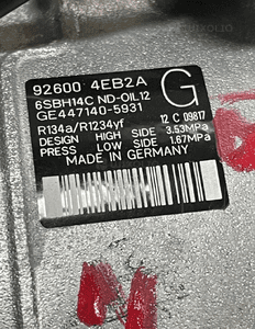 Kompresor klimatyzacji qashqai ii J11 926004EB2A 3