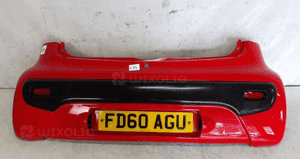 Zderzak tył tylni peugeot 107 C1 kkn czerwony 1