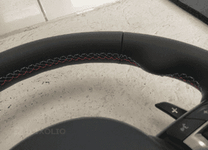 Bmw F10 F11 F20 F30 kierownica multifunkcyjna airbag skóra łopatki niebiesko czerowna nić  nowa 2