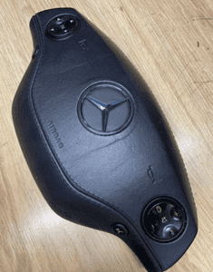 MERCEDES S 221 CL 216 poduszka air bag kierowcy skórzna czarna szyta skora 1