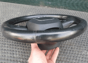 Kierownica Trzy 3 Ramienna Czarna Pikowana Skóra Air Bag Poduszka Wtyczka AUDI A4 B6 B7 18