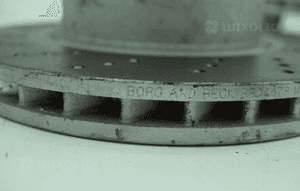 Tarcze przod tył klocki tył kpl borg end beck mercedes SL350 R230 8