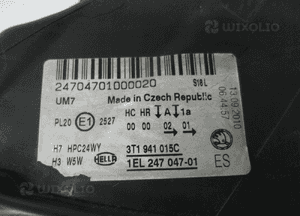 Skoda superb ii zwykła soczewka lampa przednia lewa 10