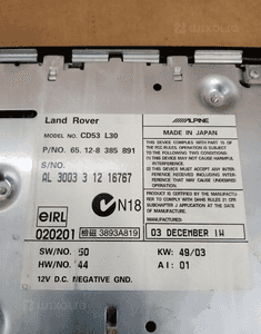 Radio Alpina Land rover L322 BMW 8385891 3
