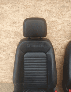 Vw passat B8 kombi fotele grzane boczki kanapa czarna skóra komplet uk 3