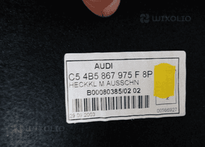 Osłona tapicerka klapy bagażnika Audi A6 C5 Sedan 4B5867975F 6