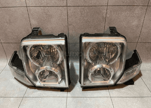 Jeep commander xk xh lampy przód oryginał uk ładne 11