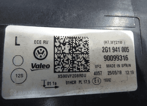 VW Polo  Lampa Przód lewa 2g1 2G1941005 VI LLU 7