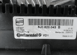 PANEL STEROWANIA NAWIEWM KLIMATYZACJIĄ SEAT IBIZA 4 IV 2008- 5