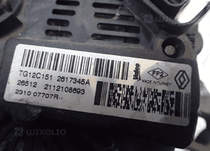 Alternator dacia duster 1.5 dci 231007707R radom 3
