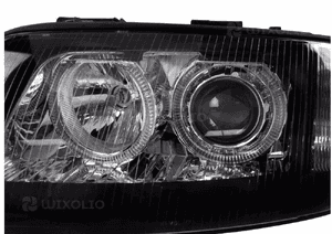 Reflektory AUDI A6 C5 1997-2001 DEPO, Ringi  - Doskonała jakość i bonus H7 4