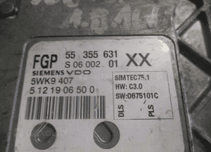 Sterownik silnika vectra c 1.8 55355631 5WK9407 3
