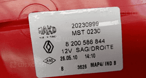 RENAULT CLIO III KOMBI lampa tylna prawa prawy tył 2005-2012 8200586844 4