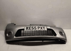 Zderzak przód przedni do nissan micra K12 lift fl KL0K srebrny halogeny 1
