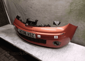 ^ ZDERZAK PRZÓD PRZEDNI NISSAN NOTE E11 R10G BORDO POMARAŃCZOWY HALOGENY 3
