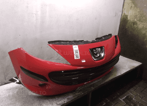 Zderzak przód przedni do peugeot 207 kkn czerwony halogeny 2