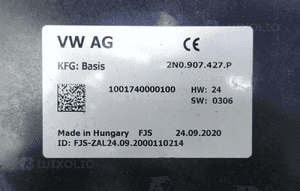MODUŁ STEROWNIK VW TRANSPORTER CRAFTER 2N0907427P 5