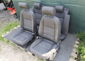 Fotele Fotel Kanapa Nieskladana Welur Czarne Soul Podlokietnik Audi A4 B6 Sedan Komplet 3