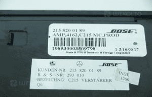 WZMACNIACZ BOSE AMP A2158200189 MERCEDES CL W215 4