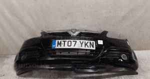 Zderzak przód przedni opel corsa d halogeny Z20R czarny uszkodzony !! 1