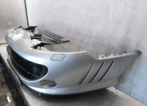 Zderzak przód przedni peugeot 407 coupe ezrc srebrny pdc czujniki spryskiwacze lamp xenon halogeny 3