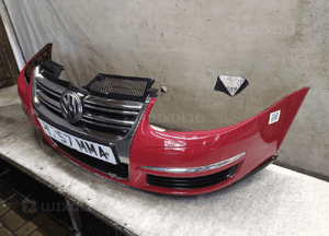 Zderzak przód przedni volkswagen vw golf v 5 kombi jetta LY3D czerwony halogeny 2